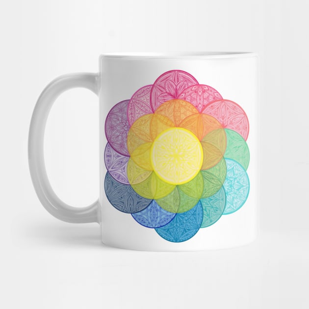 Rainbow Color Palette Flower of Life by SonoSonoStudio